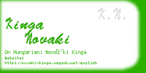 kinga novaki business card